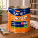 Esmalte Coral Acetinado Base Água Coralit Total Branco Premium 3,6L